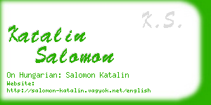 katalin salomon business card